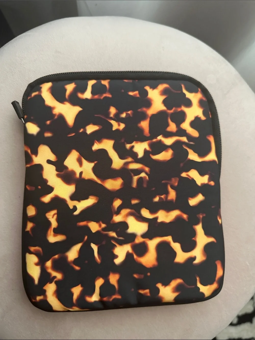 Tortoiseshell Pattern Zippered Tech Sleeve